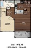 Our A1 The Lorena floor plan with one bedroom and one bath. Our A1 The Lorena floor plan with one bedroom and one bath. at York Woods at Lake Murray Apartment Homes, South Carolina, 29212
